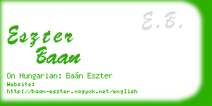 eszter baan business card